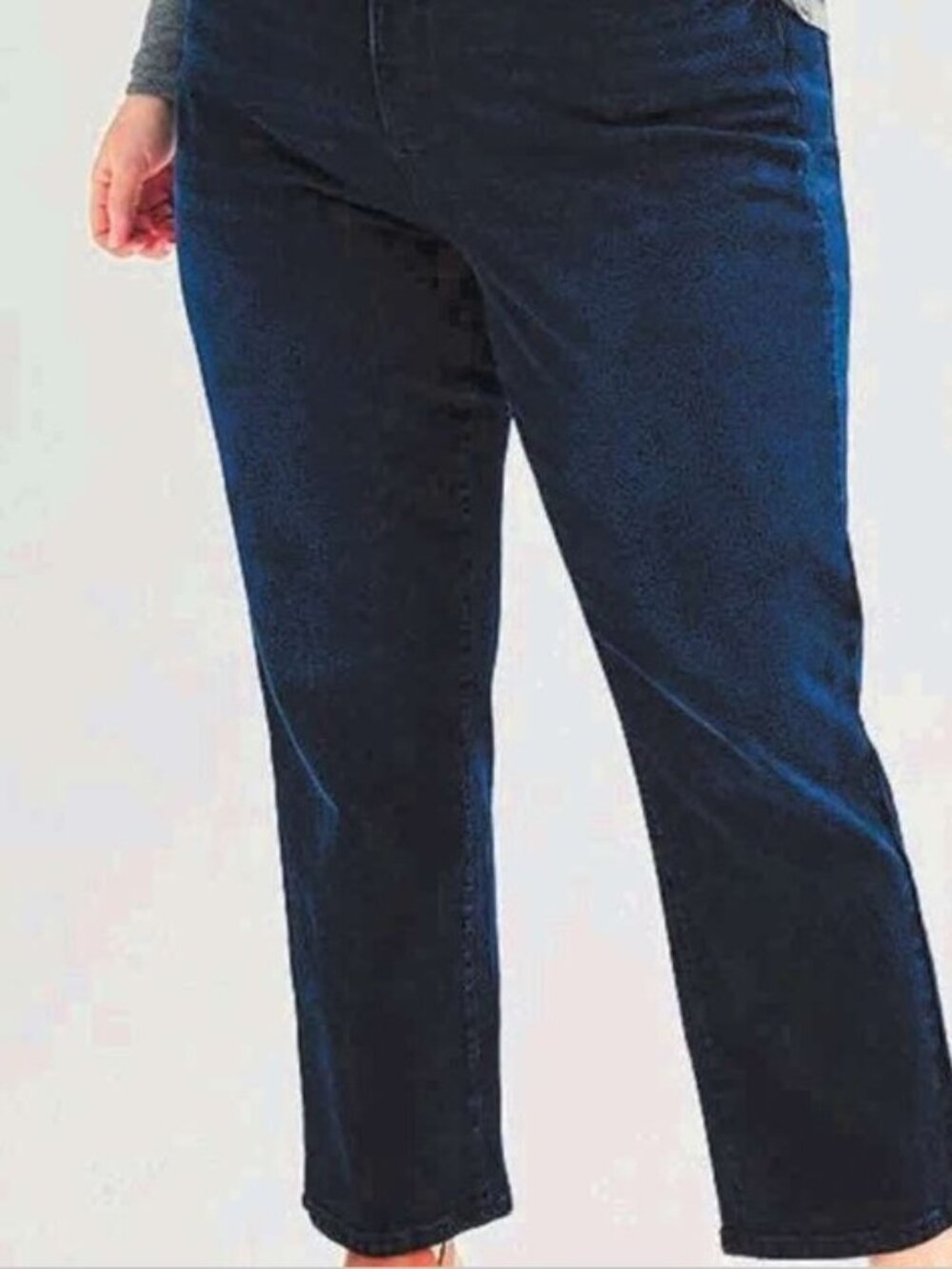 Women's Sonoma High Rise Straight Leg Dark Blue Jeans. Plus Size 28W
